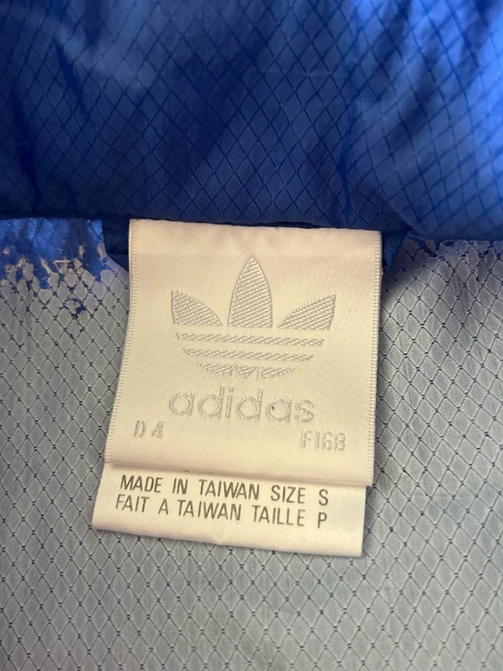 90’s Adidas Royal Blue and White Trefoil Windbreaker Jacket